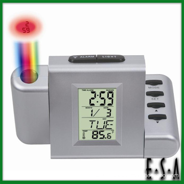 2015 New Design Projection Clock, Radio Controlled Time Temperature Projection Clock, Projection Alarm Clock with Calendar G20A105